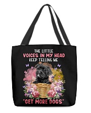 The Little - BLACK Morkie All-Over Tote tile