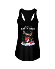 Santa Reindeer - Black Cocker Spaniel Ladies Flowy Tank tile