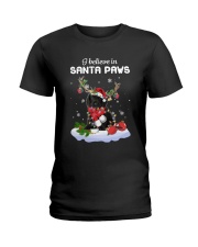 Santa Reindeer - Black Cocker Spaniel Ladies T-Shirt tile