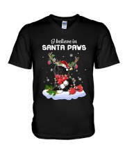 Santa Reindeer - Black Cocker Spaniel V-Neck T-Shirt tile