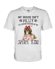 Messy - Shih Tzu 1 V-Neck T-Shirt tile