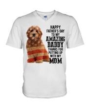 Father Day - Goldendoodle V-Neck T-Shirt tile