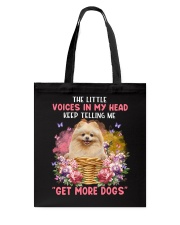 The Little - CREAM Pomeranian Tote Bag tile