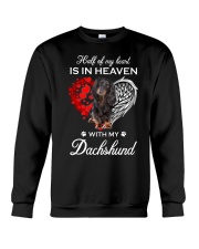 In Heaven - Black Long-haired Dachshund Crewneck Sweatshirt tile