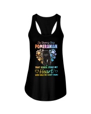 Kinda Stole - BLACK Pomeranian Ladies Flowy Tank tile