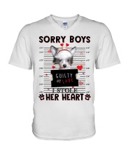 Stole - Chinese Crested Dog V-Neck T-Shirt tile