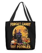 Give Me - BLACK Toy Poodle All-Over Tote tile