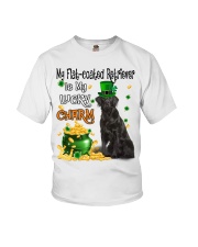 Lucky Charm - Flat-coated Retriever Youth T-Shirt tile