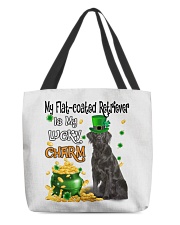 Lucky Charm - Flat-coated Retriever All-Over Tote tile