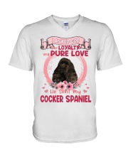 Loyalty - BLACK American Cocker Spaniel V-Neck T-Shirt tile