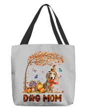 Pumpkin Mom - CREAM Long Haired Dachshund All-Over Tote tile