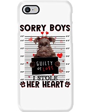 Stole - CHOCOLATE Miniature Schnauzer Phone Case tile