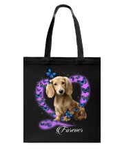 Butterflies - CREAM LONG HAIRED Dachshund Tote Bag tile