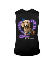 Butterflies - CREAM LONG HAIRED Dachshund Sleeveless Tee tile