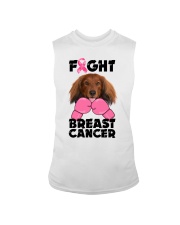 Fight Cancer - Red Long Haired Dachshund Sleeveless Tee tile