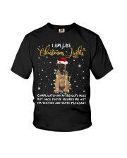 Christmas Lights - Belgian Shepherd Youth T-Shirt tile