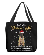 Christmas Lights - Belgian Shepherd All-Over Tote tile