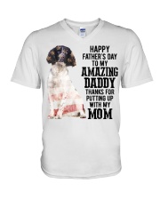 Father Day - English Springer Spaniel V-Neck T-Shirt tile