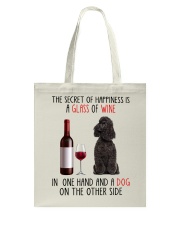 Happiness - BLACK Miniature Poodle Tote Bag tile