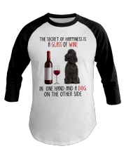 Happiness - BLACK Miniature Poodle Baseball Tee tile