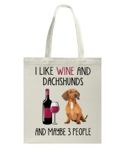 Three People - Red Dachshund Tote Bag tile