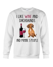 Three People - Red Dachshund Crewneck Sweatshirt tile