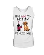 Three People - Red Dachshund Unisex Tank tile