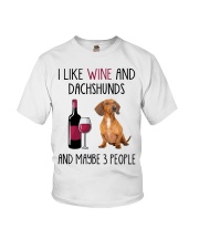 Three People - Red Dachshund Youth T-Shirt tile