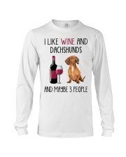 Three People - Red Dachshund Long Sleeve Tee tile