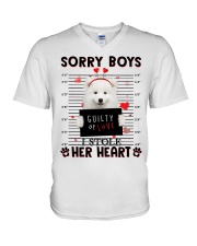 Stole - Samoyed V-Neck T-Shirt tile