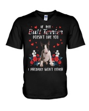 Either - Bull Terrier 1 V-Neck T-Shirt tile