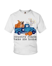 Blue Car - Bouvier des Flandres Youth T-Shirt tile
