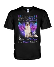 Feel You - Blue Merle Collie V-Neck T-Shirt tile
