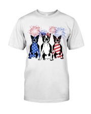 American Firework - Boston Terrier Dog Classic T-Shirt front
