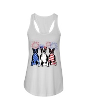American Firework - Boston Terrier Dog Ladies Flowy Tank tile