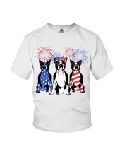 American Firework - Boston Terrier Dog Youth T-Shirt tile