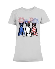 American Firework - Boston Terrier Dog Premium Fit Ladies Tee tile