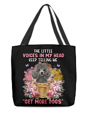 The Little - SILVER Miniature Poodle All-Over Tote tile