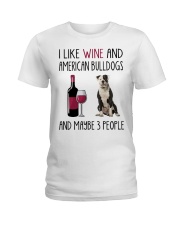 Three People - American Bulldog Ladies T-Shirt tile