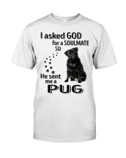 Canine Soulmate - BLACK Pug 3 Classic T-Shirt tile
