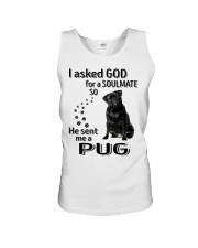 Canine Soulmate - BLACK Pug 3 Unisex Tank tile