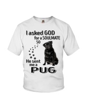 Canine Soulmate - BLACK Pug 3 Youth T-Shirt tile