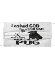 Canine Soulmate - BLACK Pug 3 Mask tile