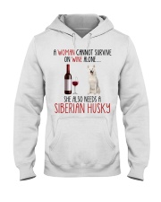She Also Needs - Siberian Husky Hooded Sweatshirt tile