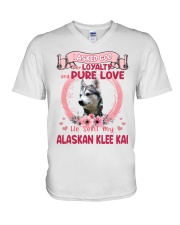 Loyalty - Alaskan Klee Kai V-Neck T-Shirt tile