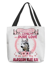 Loyalty - Alaskan Klee Kai All-Over Tote tile