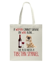 She Also Needs - Tibetan Spaniel Tote Bag tile