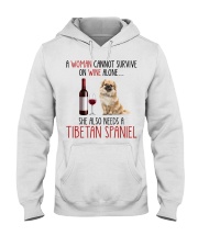 She Also Needs - Tibetan Spaniel Hooded Sweatshirt tile