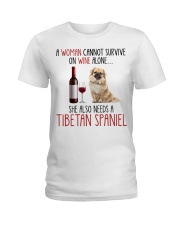 She Also Needs - Tibetan Spaniel Ladies T-Shirt tile