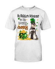 Lucky Charm - GREY Miniature Schnauzer Classic T-Shirt front